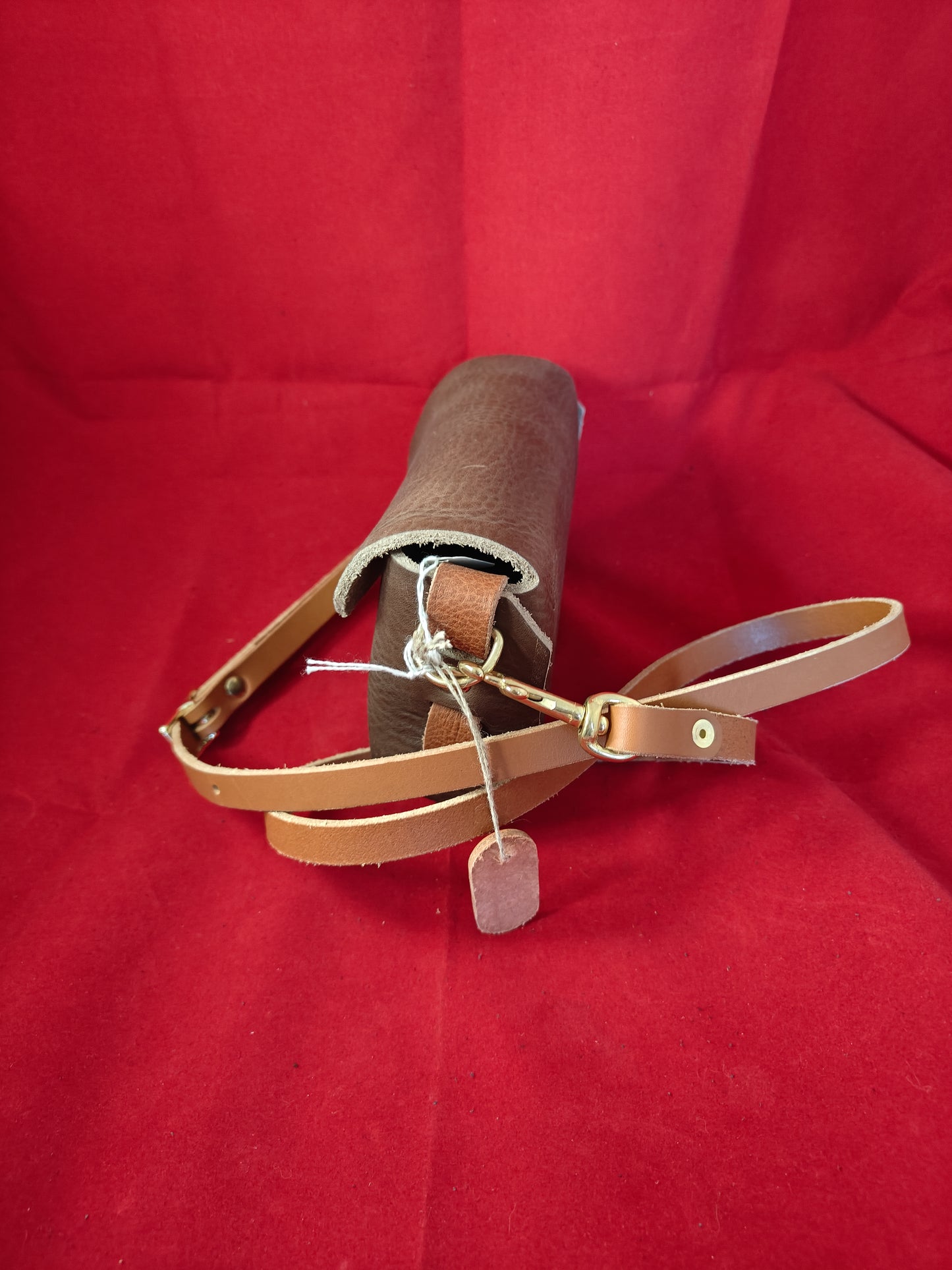 Woven Crossbody Clutch (Brown/Rust/Brass)