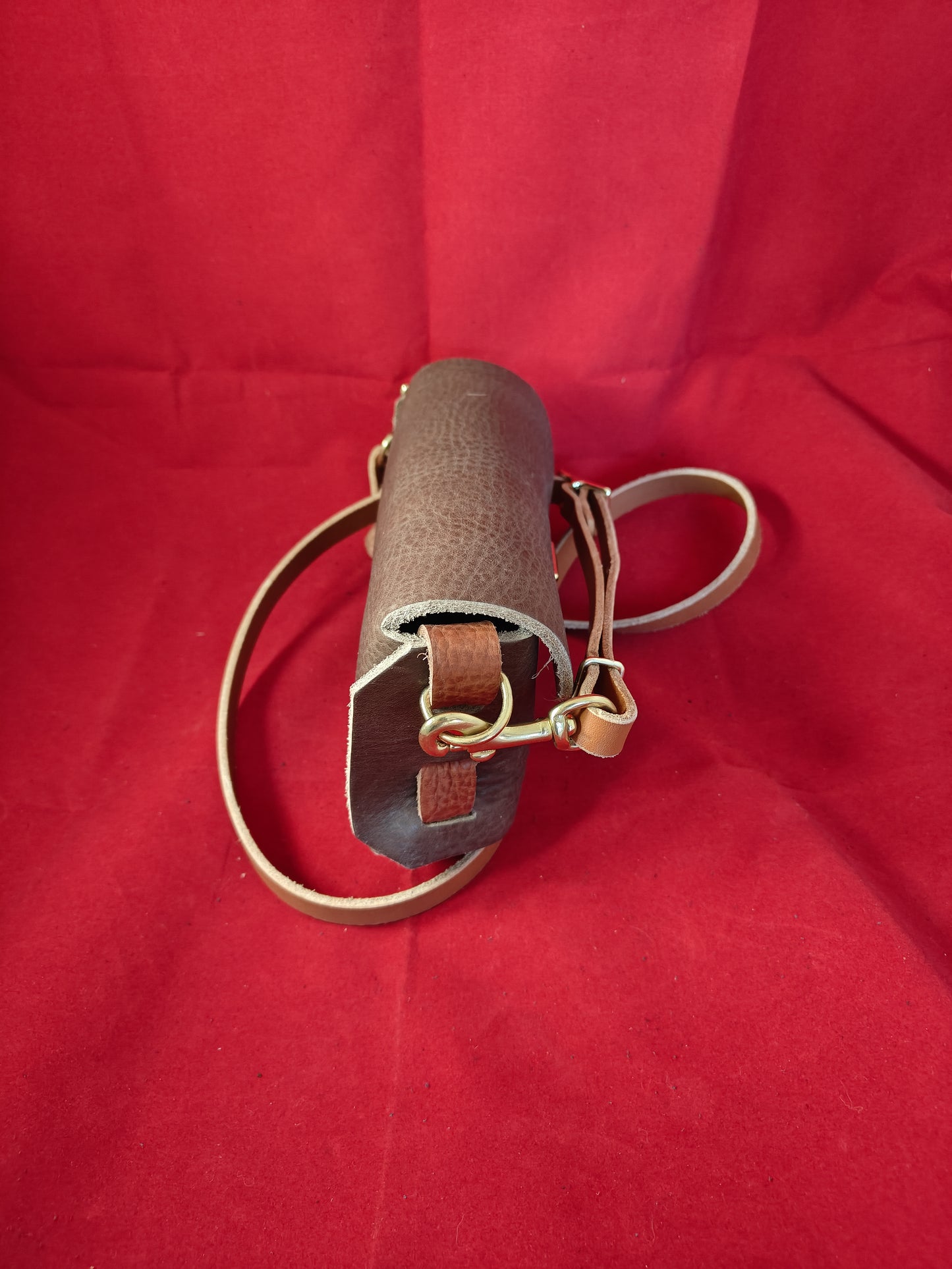 Woven Crossbody Clutch (Brown/Rust/Brass)