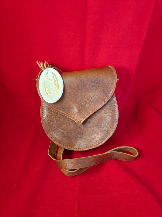 Heart Crossbody (Brown/Red/Brass)