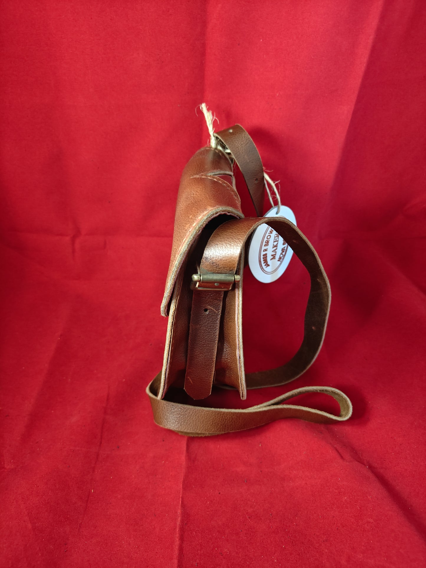 Heart Crossbody (Brown/Red/Brass)