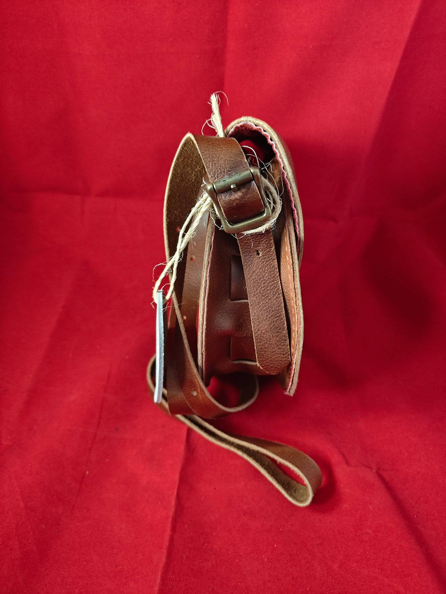 Heart Crossbody (Brown/Red/Brass)