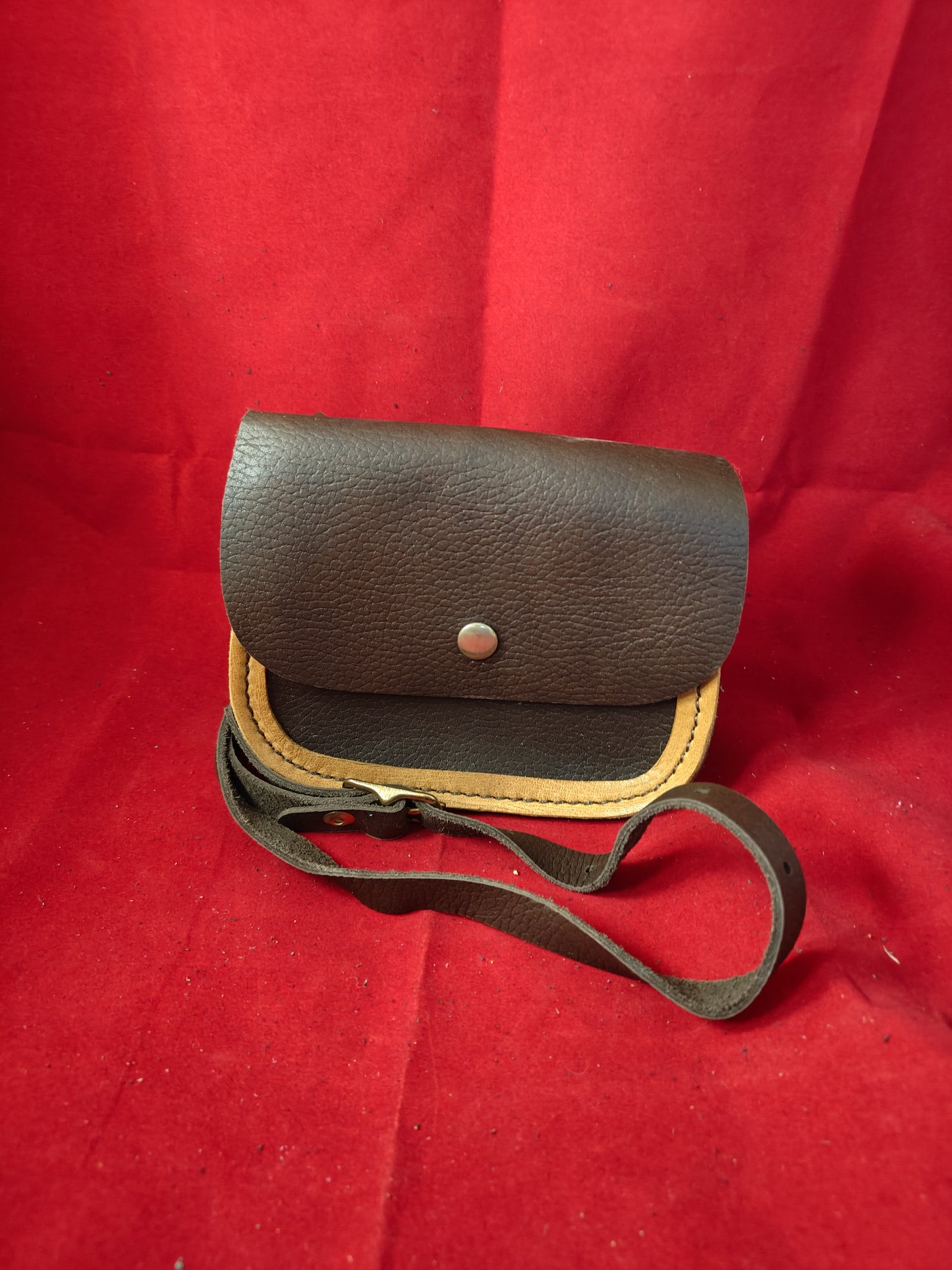 Rounded Crossbody (Brown/Tan)